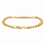 14K Yellow Gold Baby Id Bracelet - Miral Jewelry