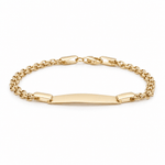 14K Yellow Gold Baby Id Bracelet - Miral Jewelry