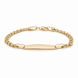 14K Yellow Gold Baby Id Bracelet - Miral Jewelry