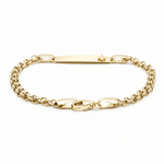 14K Yellow Gold Baby Id Bracelet - Miral Jewelry