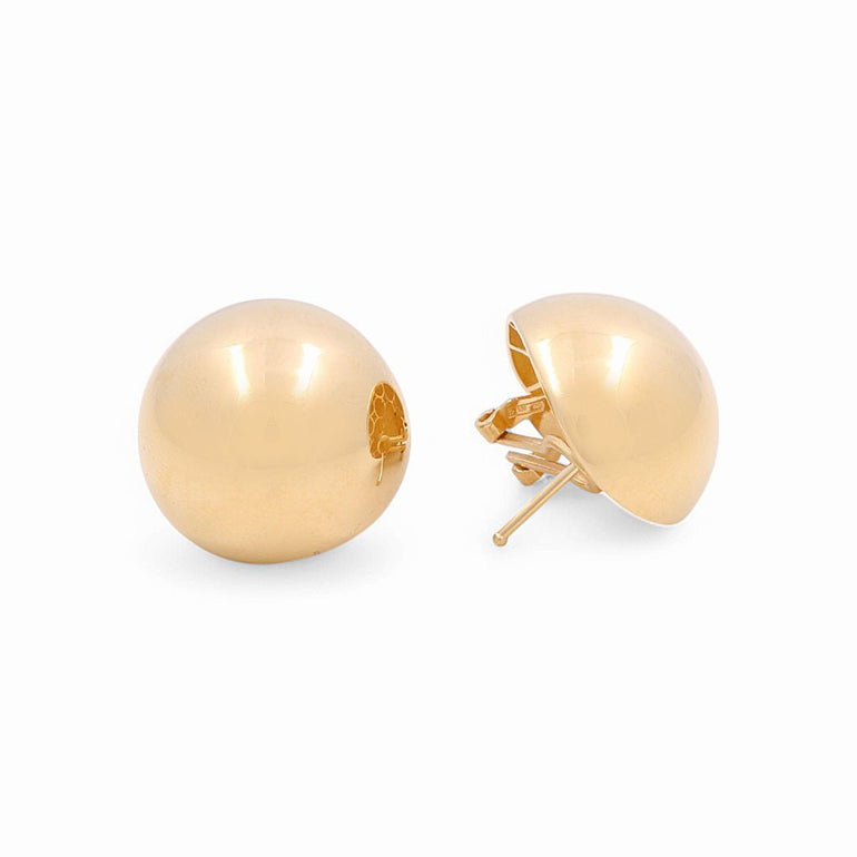 14K Yellow Gold Ball Earrings - Miral Jewelry