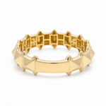 14K Yellow Gold Band Fashion Women's Ring - Miral Jewelry