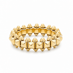14K Yellow Gold Band Fashion Women's Ring - Miral Jewelry