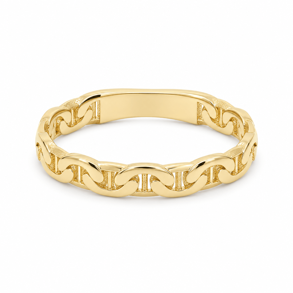 14K Yellow Gold Mariner Link Band Ring
