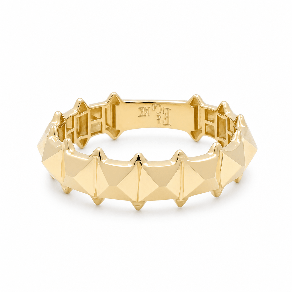 14K Yellow Gold Band Fashion Women's Ring - Miral Jewelry