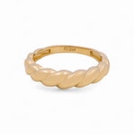 14K Yellow Gold Band Fashion Women's Ring - Miral Jewelry