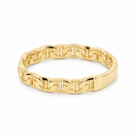14K Yellow Gold Mariner Link Band Ring – view 2