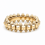 14K Yellow Gold Band Fashion Women's Ring - Miral Jewelry