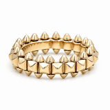 14K Yellow Gold Band Fashion Women's Ring - Miral Jewelry