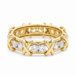 14K Yellow Gold Band Fashion Women's Ring - Miral Jewelry
