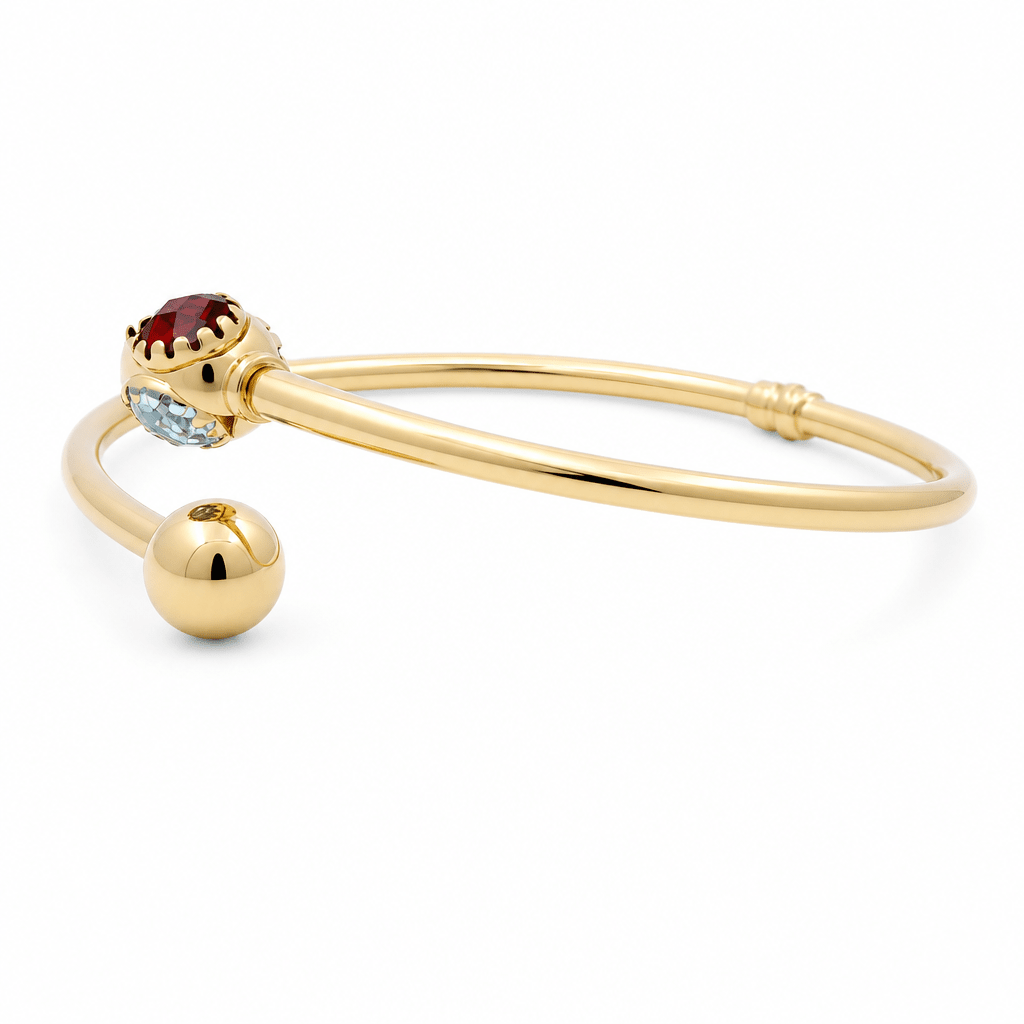14K Yellow Gold Bangle Bracelet - Miral Jewelry