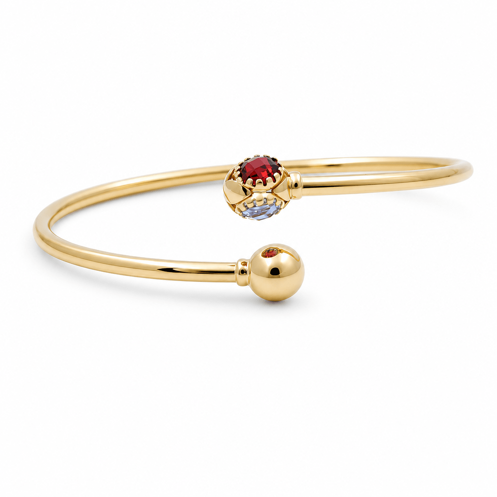 14K Yellow Gold Bangle Bracelet - Miral Jewelry