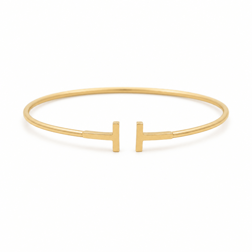 14K Yellow Gold Bangle Bracelet Women's - Miral Jewelry