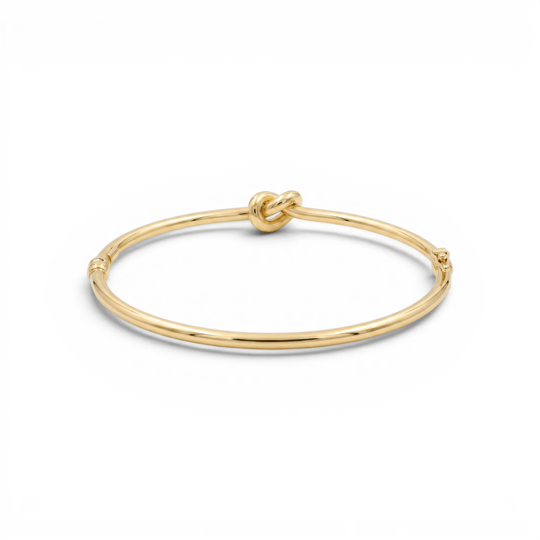 14K Yellow Gold Bangle Bracelet Women's - Miral Jewelry