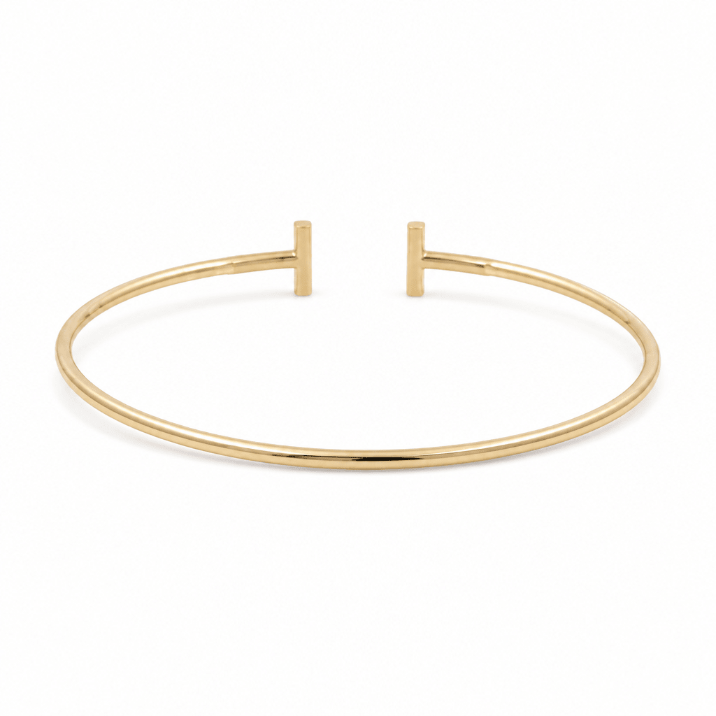 14K Yellow Gold Bangle Bracelet Women's - Miral Jewelry