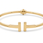 14K Yellow Gold Bangle Bracelet Women's - Miral Jewelry