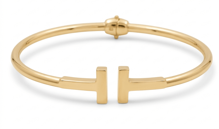 14K Yellow Gold Bangle Bracelet Women's - Miral Jewelry