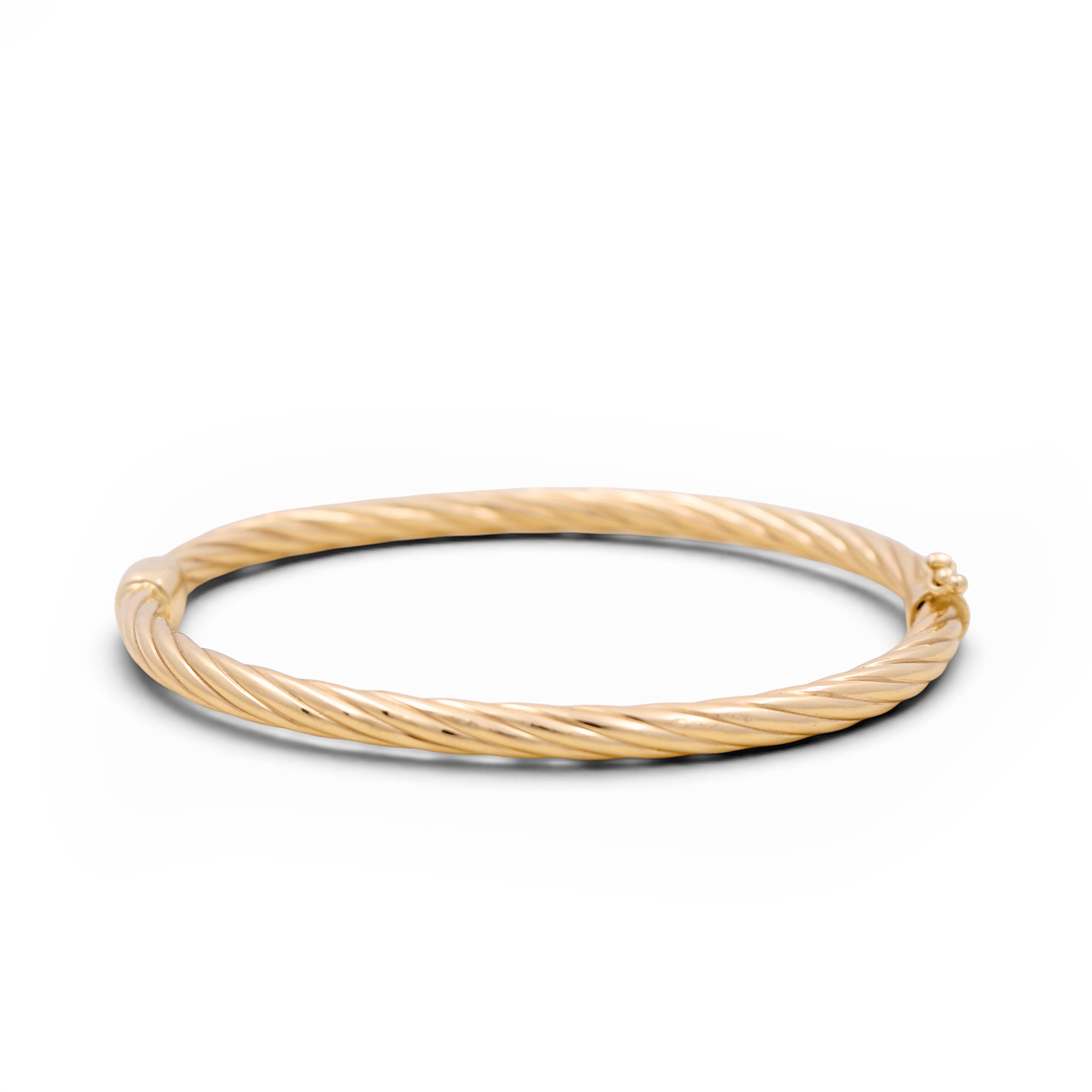 14K Yellow Gold Bangle Bracelet Women's - Miral Jewelry