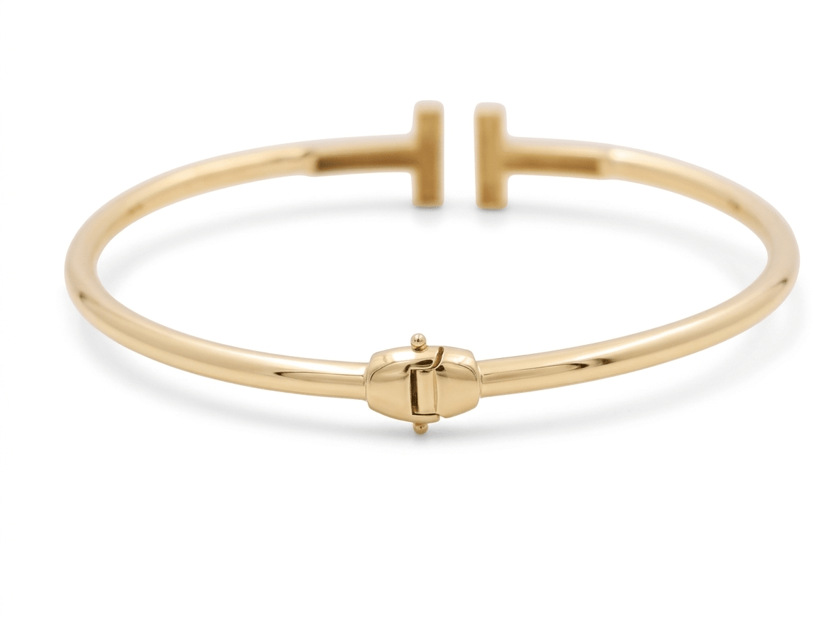 14K Yellow Gold Bangle Bracelet Women's - Miral Jewelry