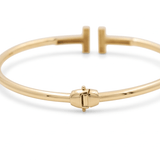 14K Yellow Gold Bangle Bracelet Women's - Miral Jewelry