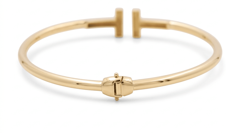 14K Yellow Gold Bangle Bracelet Women's - Miral Jewelry