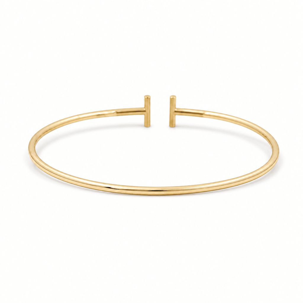 14K Yellow Gold Bangle Bracelet Women's - Miral Jewelry