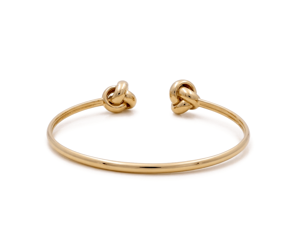 14K Yellow Gold Bangle Bracelet Women's - Miral Jewelry