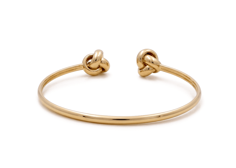 14K Yellow Gold Bangle Bracelet Women's - Miral Jewelry