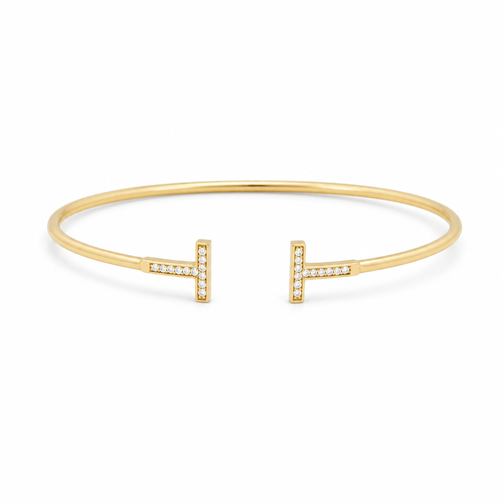 14K Yellow Gold Bangle Bracelet Women's - Miral Jewelry