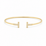 14K Yellow Gold Bangle Bracelet Women's - Miral Jewelry
