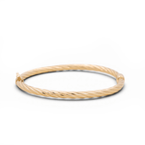 14K Yellow Gold Bangle Bracelet Women's - Miral Jewelry