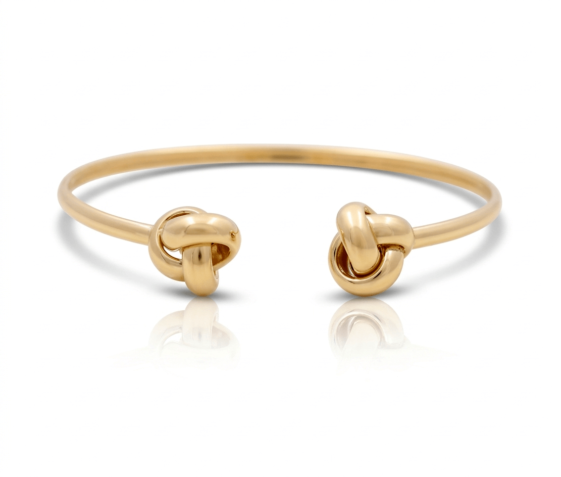 14K Yellow Gold Bangle Bracelet Women's - Miral Jewelry