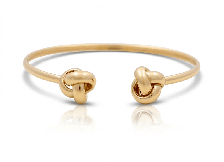 14K Yellow Gold Bangle Bracelet Women's - Miral Jewelry