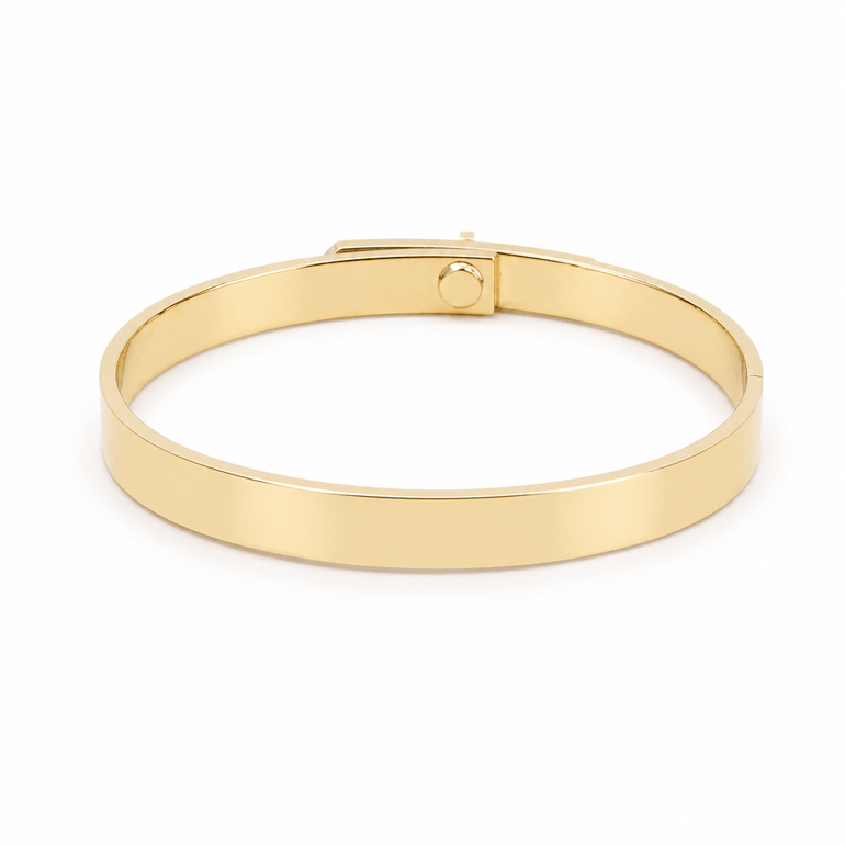 14K Yellow Gold Bangle Bracelet Women's - Miral Jewelry