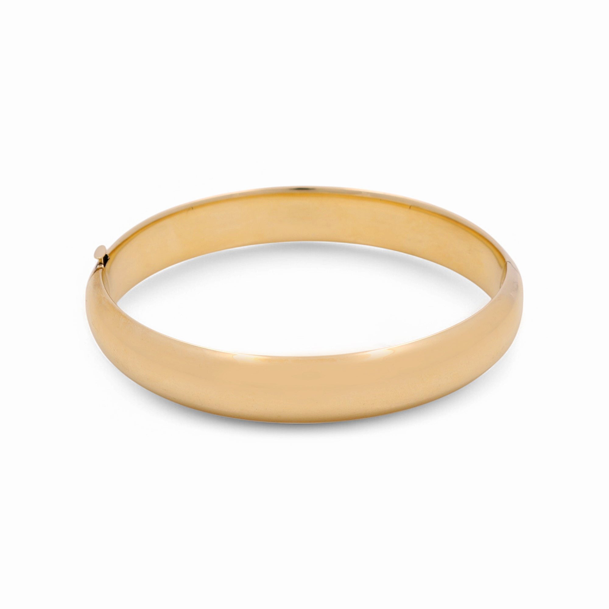 14K Yellow Gold Bangle Women's Bracelet - Miral Jewelry
