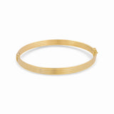 14K Yellow Gold Bangle Women's Bracelet - Miral Jewelry