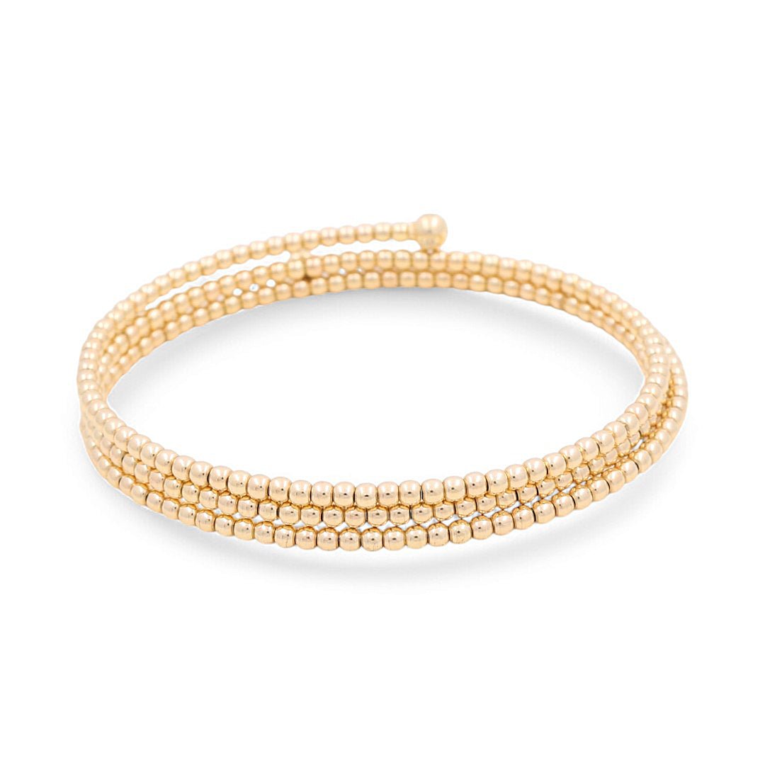 14K Yellow Gold Coil Wrap Bangle 14 g – view 2