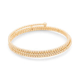 14K Yellow Gold Bangle Women's Bracelet - Miral Jewelry