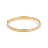14K Yellow Gold Bangle Women's Bracelet - Miral Jewelry