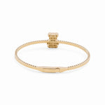 14K Yellow Gold Bangle Women's Bracelet - Miral Jewelry