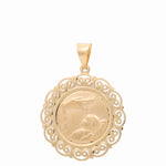 14K Yellow Gold Bautizo Women's Pendant - Miral Jewelry
