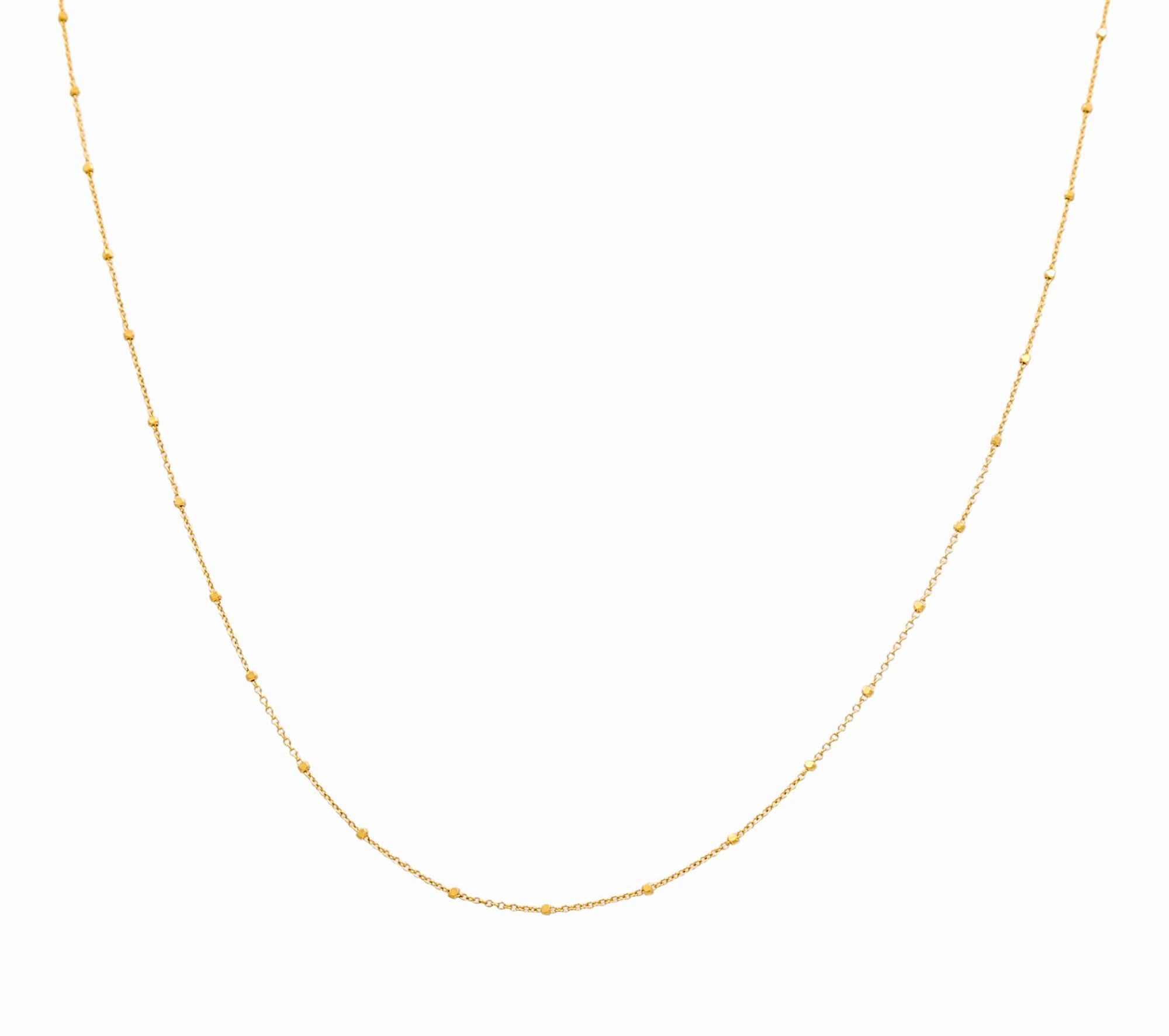14K Yellow Gold Bead Chain - Miral Jewelry