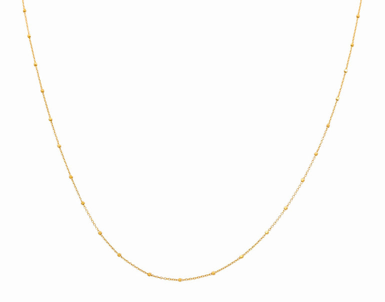14K Yellow Gold Bead Chain - Miral Jewelry