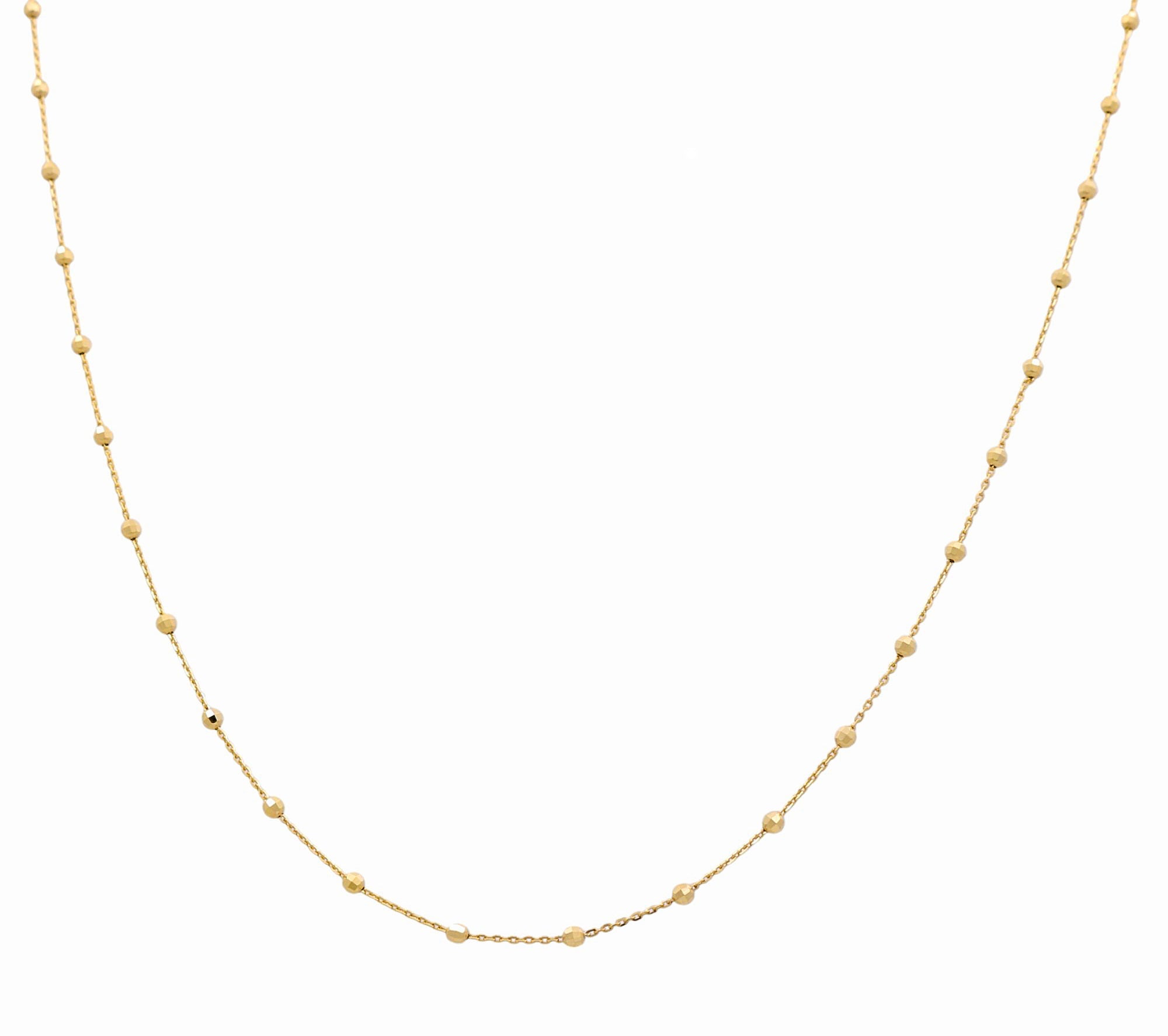 14K Yellow Gold Bead Chain - Miral Jewelry