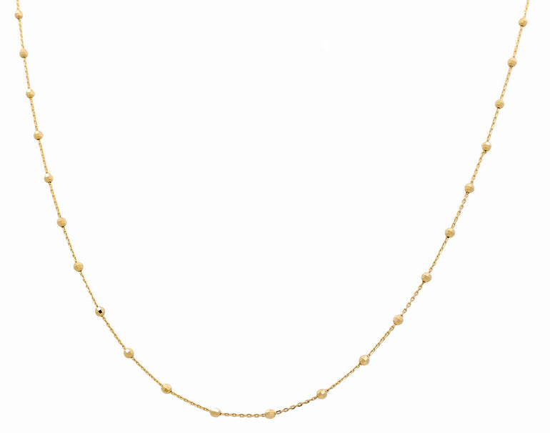 14K Yellow Gold Bead Chain - Miral Jewelry