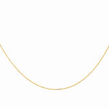 14K Yellow Gold Bead Women's Chain 16" - Miral Jewelry