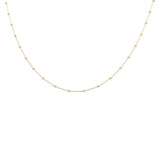 14K Yellow Gold Beads Clip Chain 16" - Miral Jewelry