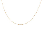 14K Yellow Gold Beads Clip Chain 18" - Miral Jewelry
