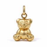 14K Yellow Gold Bear Pendant - Miral Jewelry