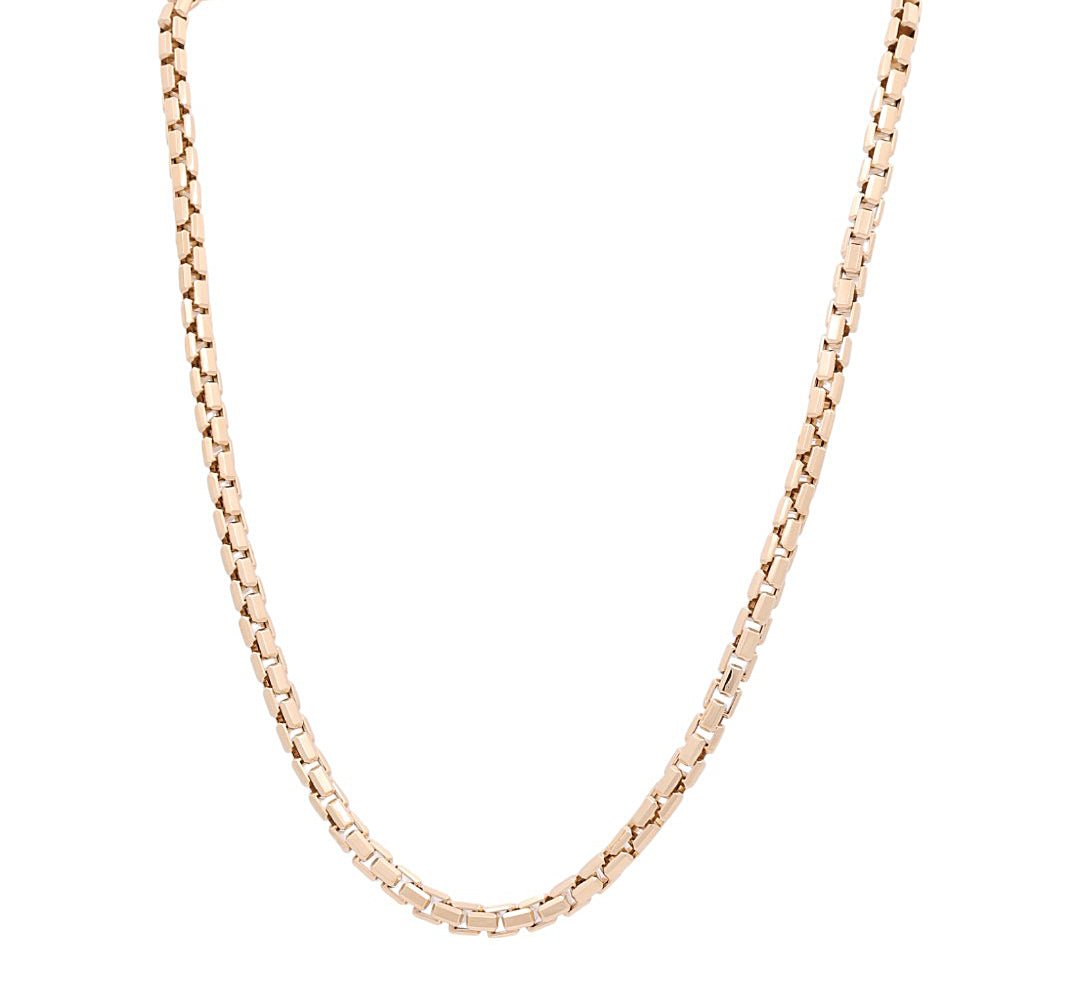 14K Yellow Gold Box Chain 24" - Miral Jewelry